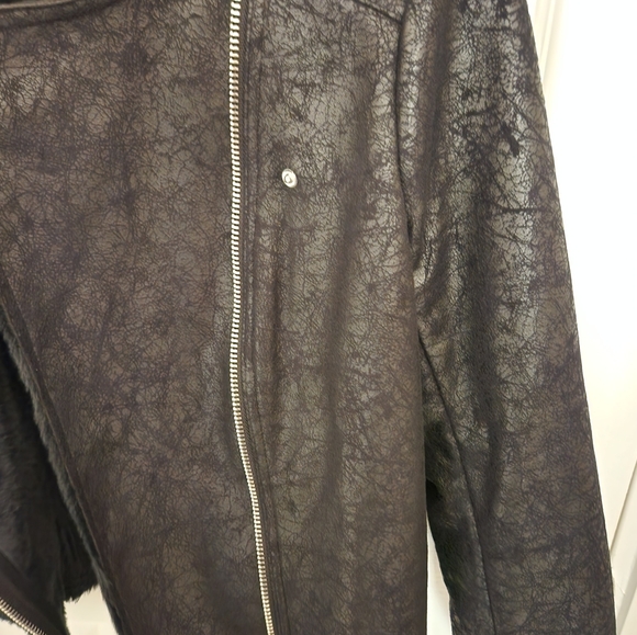 Michael Kors Moto Cropped Black Jacket Women's size Medium 🎉HP 🎉 - Picture 5 of 8